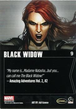 2012 Rittenhouse Marvel Greatest Heroes #9 Black Widow Back