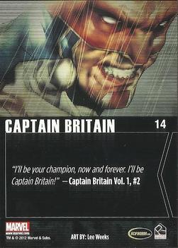 2012 Rittenhouse Marvel Greatest Heroes #14 Captain Britain Back