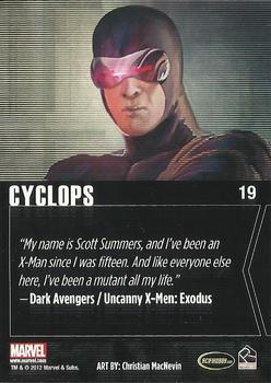 2012 Rittenhouse Marvel Greatest Heroes #19 Cyclops Back