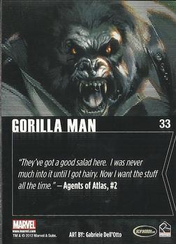 2012 Rittenhouse Marvel Greatest Heroes #33 Gorilla-Man Back