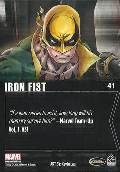 2012 Rittenhouse Marvel Greatest Heroes #41 Iron Fist Back