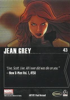 2012 Rittenhouse Marvel Greatest Heroes #43 Jean Grey Back