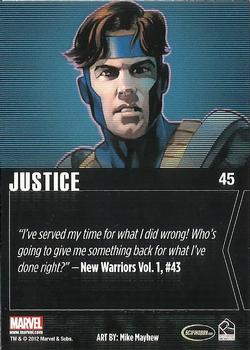 2012 Rittenhouse Marvel Greatest Heroes #45 Justice Back
