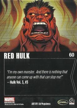 2012 Rittenhouse Marvel Greatest Heroes #60 Red Hulk Back