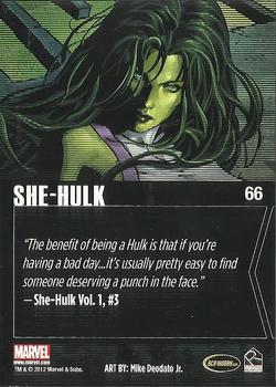 2012 Rittenhouse Marvel Greatest Heroes #66 She-Hulk Back