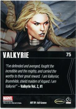 2012 Rittenhouse Marvel Greatest Heroes #75 Valkyrie Back
