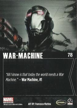 2012 Rittenhouse Marvel Greatest Heroes #78 War Machine Back