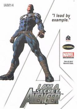 2012 Rittenhouse Marvel Greatest Heroes - I am an Avenger #IAM14 Steve Rogers Back