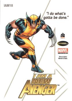 2012 Rittenhouse Marvel Greatest Heroes - I am an Avenger #IAM18 Wolverine Back