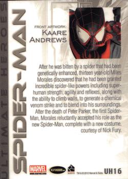 2012 Rittenhouse Marvel Greatest Heroes - Ultimate Heroes #UH16 Spider-Man Back