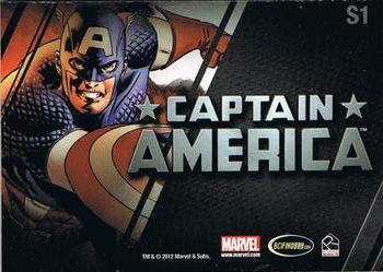 2012 Rittenhouse Marvel Greatest Heroes - Icons Shadowbox #S1 Captain America Back
