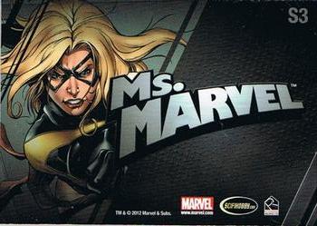 2012 Rittenhouse Marvel Greatest Heroes - Icons Shadowbox #S3 Ms. Marvel Back