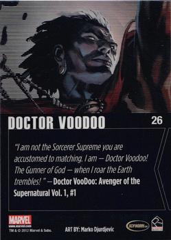 2012 Rittenhouse Marvel Greatest Heroes - HoloFoil #26 Doctor Voodoo Back