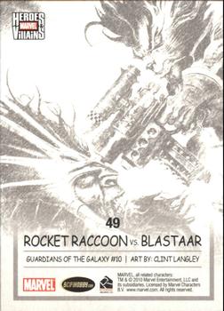 2010 Rittenhouse Marvel Heroes and Villains #49 Rocket Raccoon vs. Blastaar Back