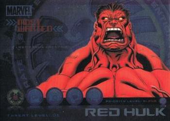 2010 Rittenhouse Marvel Heroes and Villains - Marvel's Most Wanted #M2 Red Hulk Front