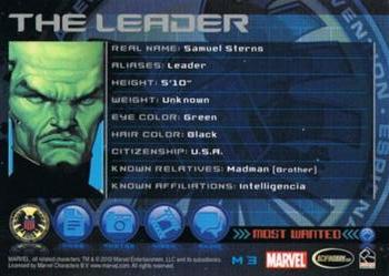 2010 Rittenhouse Marvel Heroes and Villains - Marvel's Most Wanted #M3 The Leader Back