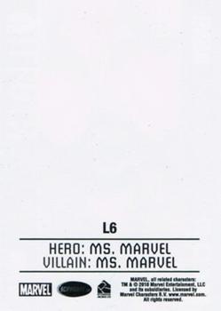 2010 Rittenhouse Marvel Heroes and Villains - Lenticular Flip Cards #L6 Ms. Marvel / Ms. Marvel Back