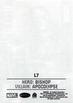 2010 Rittenhouse Marvel Heroes and Villains - Lenticular Flip Cards #L7 Bishop / Apocalypse  [scarce] Back