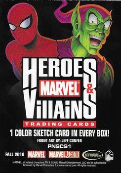 2010 Rittenhouse Marvel Heroes and Villains - Promos #PNSCS1 Captain America / Red Skull Back