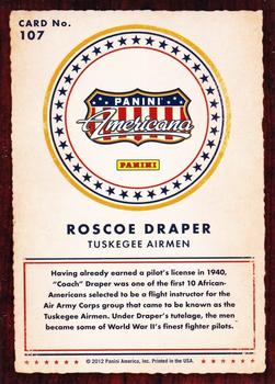 2012 Panini Americana Heroes & Legends #107 Roscoe Draper Back