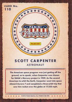 2012 Panini Americana Heroes & Legends #110 Scott Carpenter Back