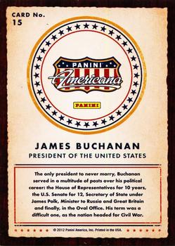2012 Panini Americana Heroes & Legends #15 James Buchanan Back