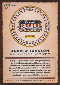 2012 Panini Americana Heroes & Legends #17 Andrew Johnson Back