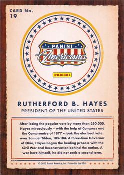 2012 Panini Americana Heroes & Legends #19 Rutherford B. Hayes Back