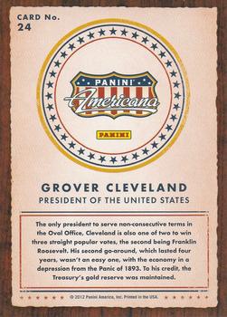 2012 Panini Americana Heroes & Legends #24 Grover Cleveland Back