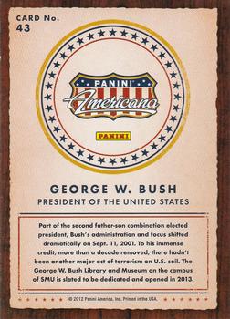 2012 Panini Americana Heroes & Legends #43 George W. Bush Back