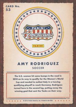 2012 Panini Americana Heroes & Legends #53 Amy Rodriguez Back