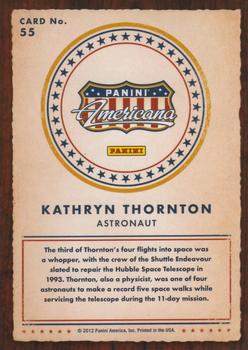 2012 Panini Americana Heroes & Legends #55 Kathryn Thornton Back
