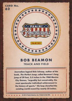 2012 Panini Americana Heroes & Legends #62 Bob Beamon Back