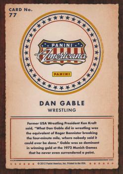 2012 Panini Americana Heroes & Legends #77 Dan Gable Back
