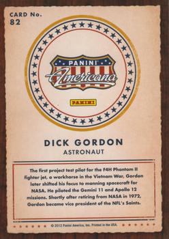 2012 Panini Americana Heroes & Legends #82 Dick Gordon Back