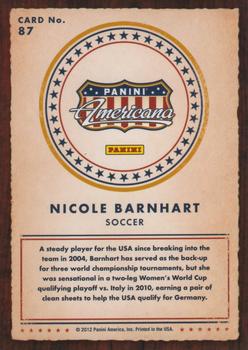 2012 Panini Americana Heroes & Legends #87 Nicole Barnhart Back