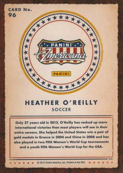 2012 Panini Americana Heroes & Legends #96 Heather O'Reilly Back