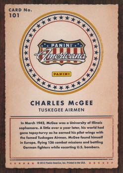2012 Panini Americana Heroes & Legends #101 Charles McGee Back