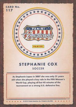 2012 Panini Americana Heroes & Legends #117 Stephanie Cox Back