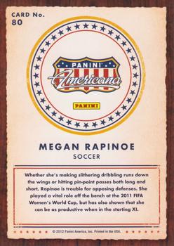 2012 Panini Americana Heroes & Legends #80 Megan Rapinoe Back