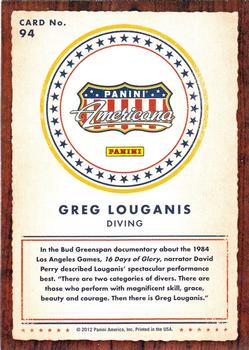 2012 Panini Americana Heroes & Legends #94 Greg Louganis Back