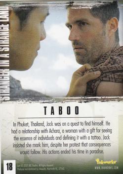 2007 Inkworks Lost Season 3 #18 Stranger in a Strange Land: Taboo Back