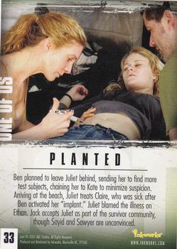 2007 Inkworks Lost Season 3 #33 Planted Back
