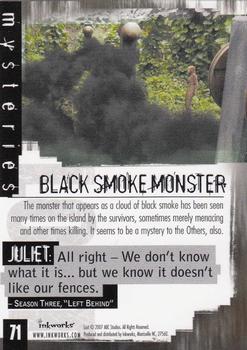 2007 Inkworks Lost Season 3 #71 Black Smoke Monster Back