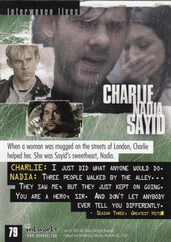 2007 Inkworks Lost Season 3 #79 Charlie - Nadia - Sayid Back