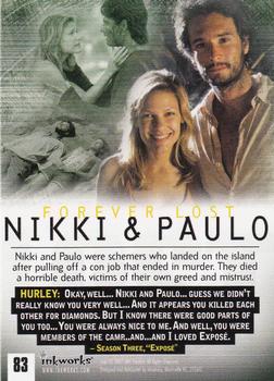 2007 Inkworks Lost Season 3 #83 Nikki & Paulo Back