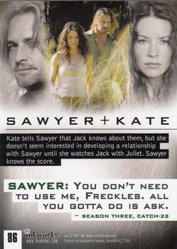 2007 Inkworks Lost Season 3 #86 Sawyer + Kate Back