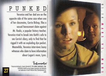 2006 Inkworks Veronica Mars Season 1 #27 Punked Back