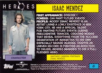 2008 Topps Heroes #6 Isaac Mendez Back