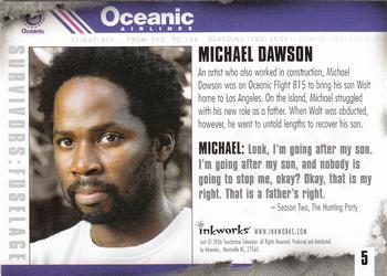 2006 Inkworks Lost Revelations #5 Michael Dawson Back